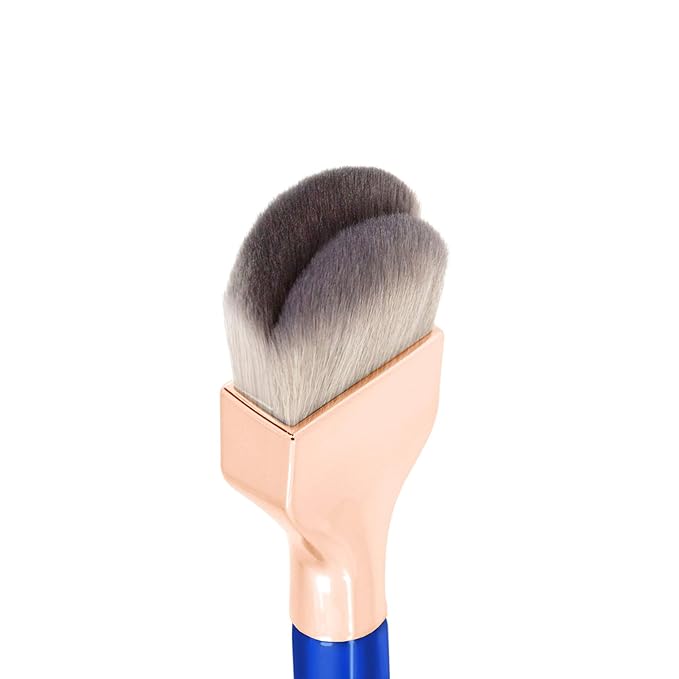 Bdellium Tools Professional Makeup Brush - Golden Triangle 972 Large Rounded Double Dome Blender - With All Vegan and Soft Synthetic Fibers For Foundation Application &amp Blending (Blue 1pc)