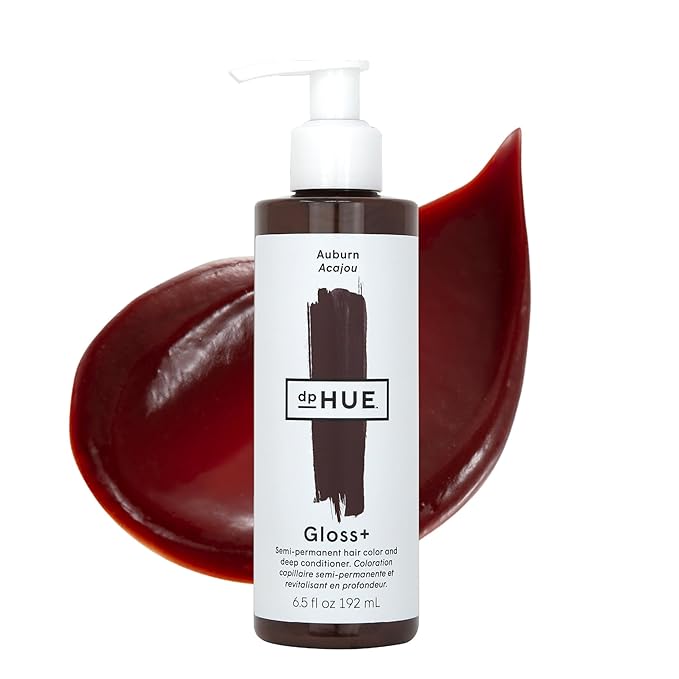 dpHUE Gloss+ Auburn - 6.5 oz (8-12 Applications) - Semi-Permanent Hair Color &amp Conditioner - Lasts Up to Eight Washes - Paraben SLS &amp SLES Sulfate Free - Vegan Leaping Bunny Certified