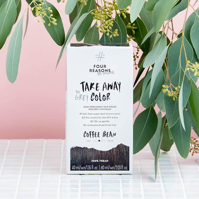 Four Reasons Takeaway Root Touch Up Hair Dye ? Coffee Bean 3.0 ? Demi-Permanent Color - Gray Coverage Root Hair Dye for Women ?Vegan &amp Fragrance Free