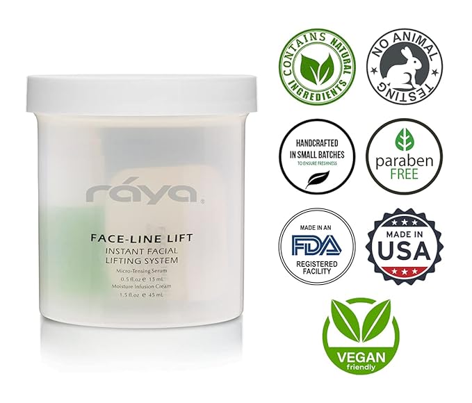 Raya Face-Line Lift (515) | 2 Piece Instant Anti-Aging and Facial Lifting Treatment Kit | Helps Reduce Fine Lines and Wrinkles | Smooths Fills and Lifts