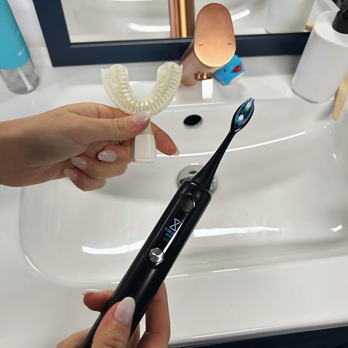 Y-Brush New Ultra Premium 2025 - Sonic Toothbrush 6 Brushing Modes - 6-Month Battery with USB-C Advanced Plaque Removal Whitening Technology Clinically Proven - Adult