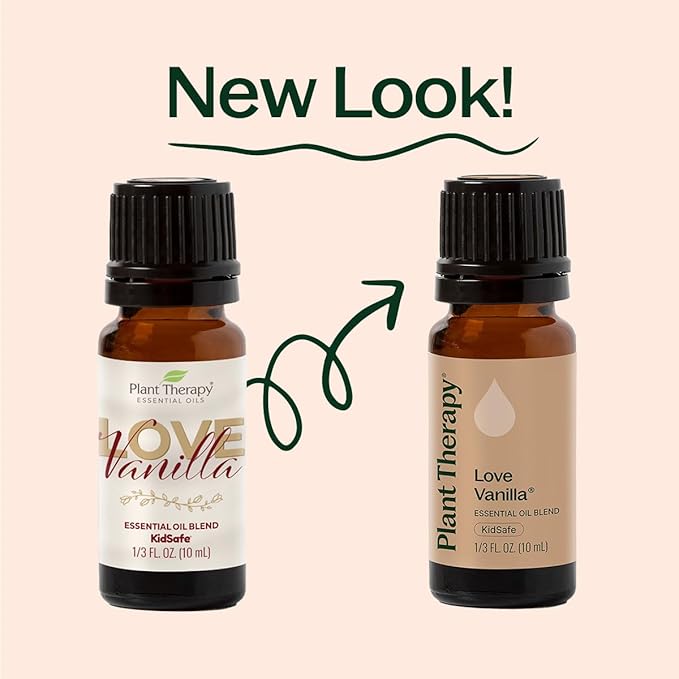 Plant Therapy Love Vanilla Essential Oil Blend 10 mL (1/3 oz) 100% Pure Undiluted Therapeutic Grade