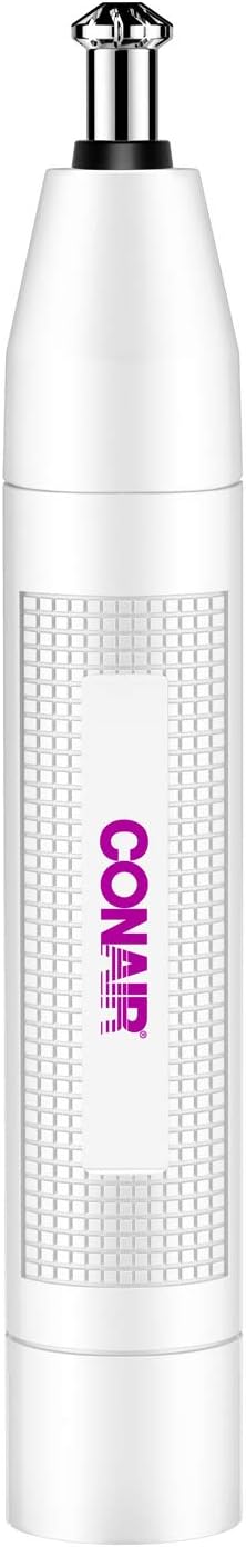Conair Ear and Nose Hair Trimmer for Women Cordless Battery-Powered Patent 360 Bevel Blade for No Pull No Snag Trimming Experience True Glow by Conair