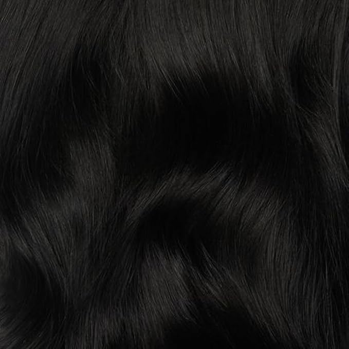 Luxy 100% Remy Human Hair Extensions for Thin Hair Thinning Hair Fill-Ins ? 6 Seamless Wefts Multi-Dimensional Color Blend - Natural-Looking Volume &amp Coverage 50 grams 12 Off Black Thinning