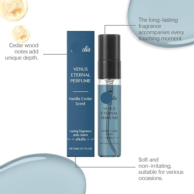 Vanilla Cedar Blue Eau De Cologne - Long-Lasting Subtle Fragrance For Date Nights Charming Gentleman Scent With Vanilla Cedar Aroma(3PCS)