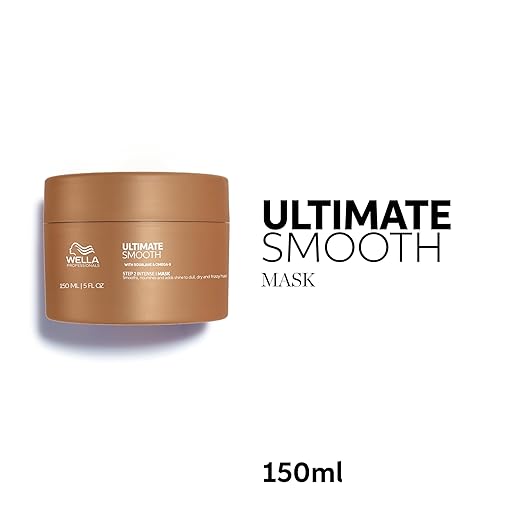 Wella Professionals ULTIMATE SMOOTH Intense Mask with Deep Nourishment | Treatment for Dry Frizzy Hair | Smooths &amp Adds a Silky Shine | With Squalane &amp Omega 9 | Color Safe