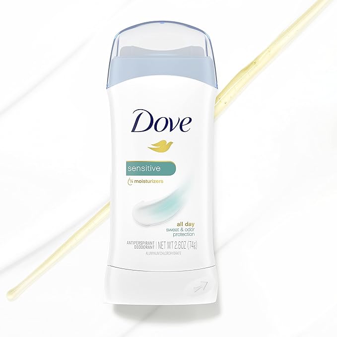 Dove Invisible Solid Antiperspirant Deodorant Stick for Women 6 Count Sensitive For All Day Underarm Sweat &amp Odor Protection 2.6 oz