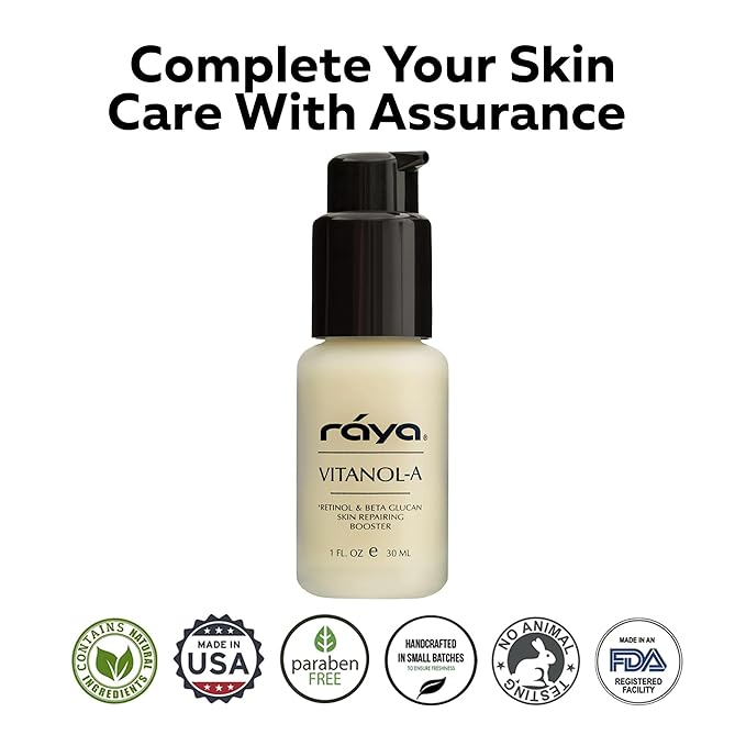 RAYA Vitanol - A (501) Serum for Face | Vitamin-A &amp Vitamin C Serum | Anti-Aging Antioxidant Face | Skin Care for Oily Skin | Smoothing Refining &amp Skin lightening