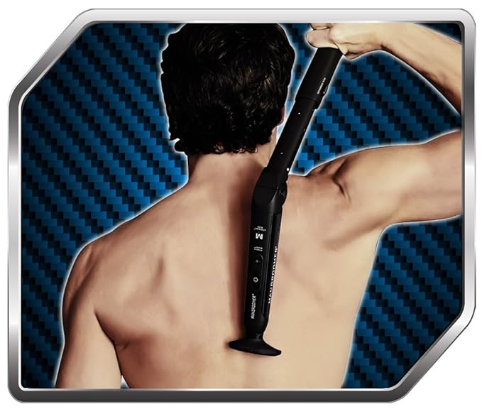 MANGROOMER Lithium Max Plus+ Back Hair Shaver (New 7th Generation) Complete Attachment Head With Shock Absorber Neck &amp New 50% wider Blade Design