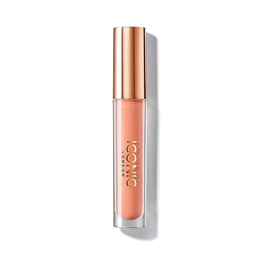 ICONIC LONDON Lip Pumping Gloss | High-Shine Non Sticky Lip Gloss infused with Biomimetic Peptide for Voluminous Looking Lips Cruelty Free Vegan Makeup 0.16 Fl oz