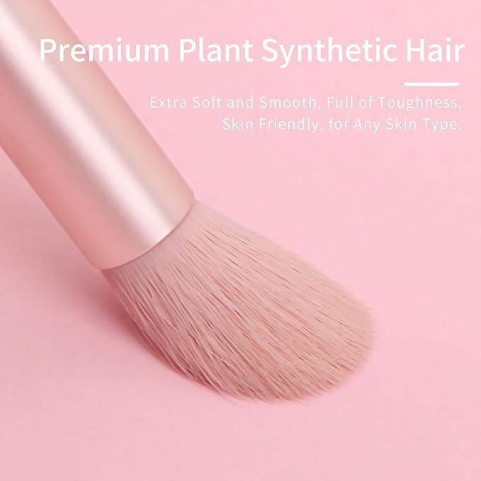 Pink Portable Eye Shadow Brush Set Vegan Eyeshadow Brushes Set Small Nose Contour Brush Diamond Eyeshadow Brush Eyeshadow Blending Brush Colorful Eye Makeup Brushes Set Professional.