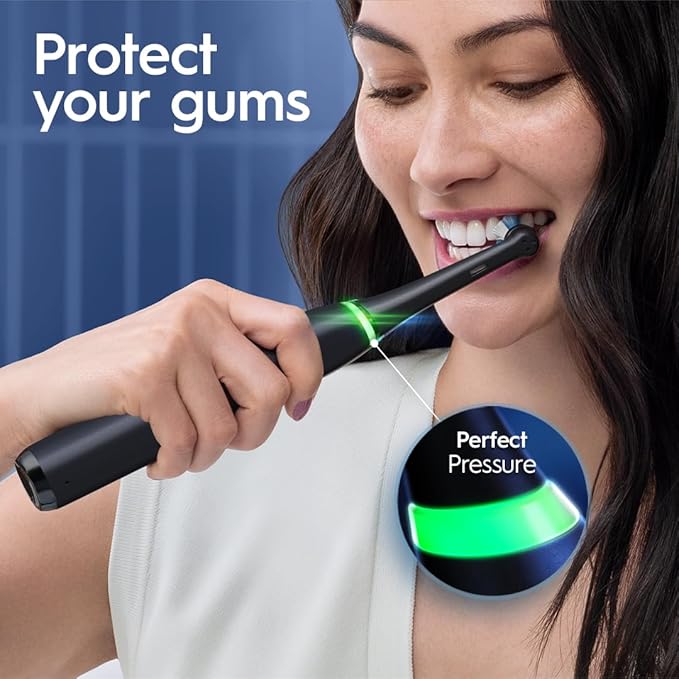 Oral-B iO Series 8 Electric Toothbrush with 2 Replacement Brush Heads and Travel Case Rechargeable Toothbrush Black Onyx