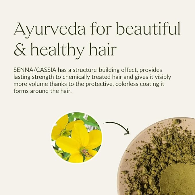 khadi SENNA/CASSIA Natural Hair Color - This colorless intensive care provides shine volume and elasticity - Plant hair color 100% herbal &amp natural - 3.5 oz