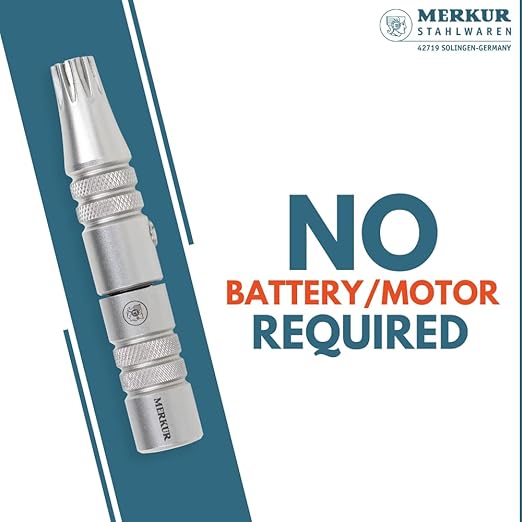 MERKUR Nose &amp Ears Hair Trimmer Safe Hair Removal Tool for Men &amp Women Twist and Cut Mechanism Stainless Steel Clip Easy to Clean Battery-Free