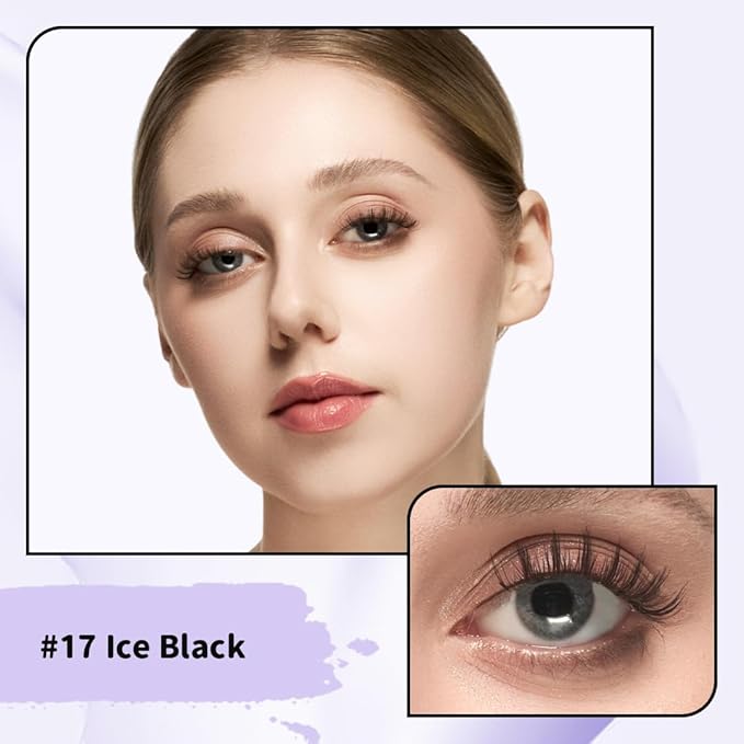 Soft Magnetic Eyelashes Kit with Applicator No.17 Ice Black BearisBug Reusable Glue-free Wispy Magnetic Lashes Cruelty-free False Lashes Waterproof Lightweight Suit for Heavy Makeup
