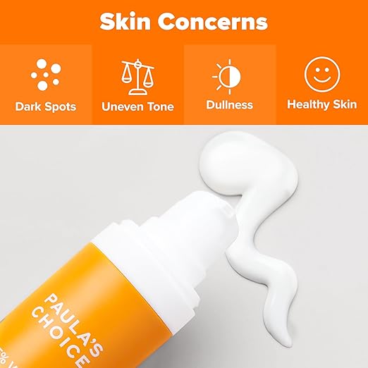Paula?™s Choice 25% Vitamin C Serum with Glutathione &amp Antioxidants Face Serum Improves Discoloration Uneven Tone &amp Firms All Skin Types Fragrance-Free 1oz