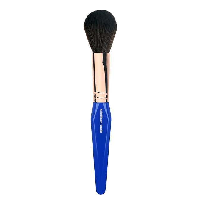 Bdellium Tools Professional Makeup Brush - Golden Triangle 980 Large Powder - With All Vegan and Soft Synthetic Fibers For Airbrushed Finish (Blue 1pc)
