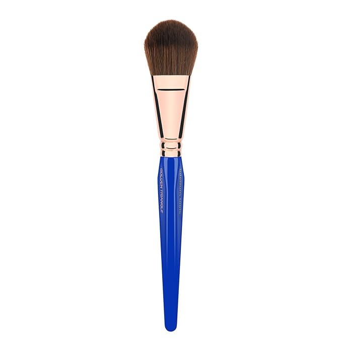 Bdellium Tools Professional Makeup Brush - Golden Triangle 960 Precision Blusher - With All Vegan and Soft Synthetic Fibers For Applying Blush (Blue 1pc)