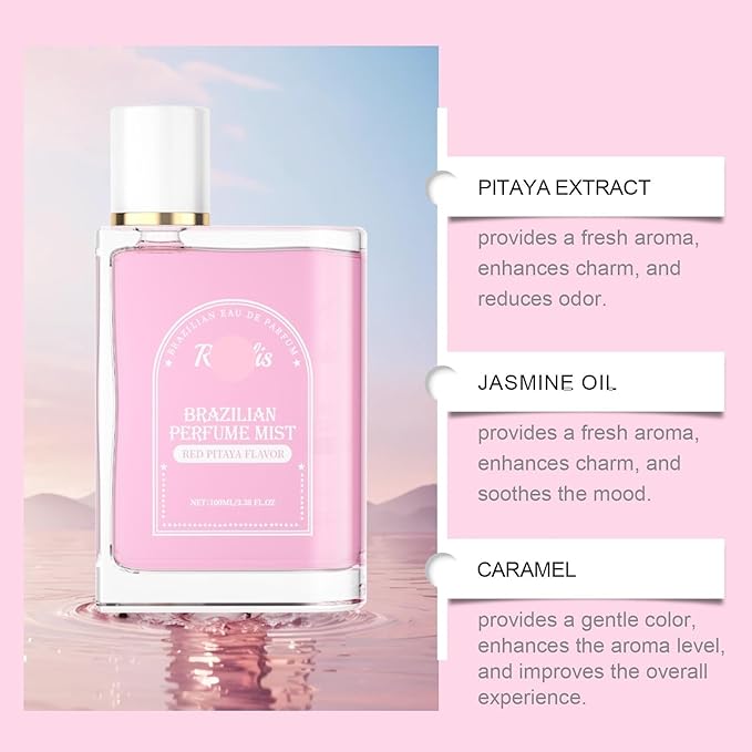 Red Pitaya Eau De Toilette Spray - Long-Lasting Fruity &amp Refreshing Perfume For Daily Wear(3PCS)