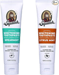 Dr. Squatch Natural Teeth Whitening Toothpaste Kit - Day and Night Flouride Free Natural Toothpaste - Citrus Mint Spearmint (4.7 oz 2-Pack)