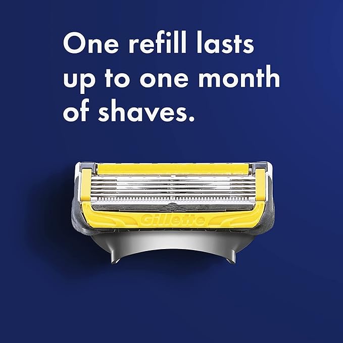 Gillette ProGlide Shield Men's Razor 5 Bladed Razor with Precision Trimmer Comfortglide Lubrication Glide and Comfort Handle + 4 Blade Refills Holiday Gifts for Men
