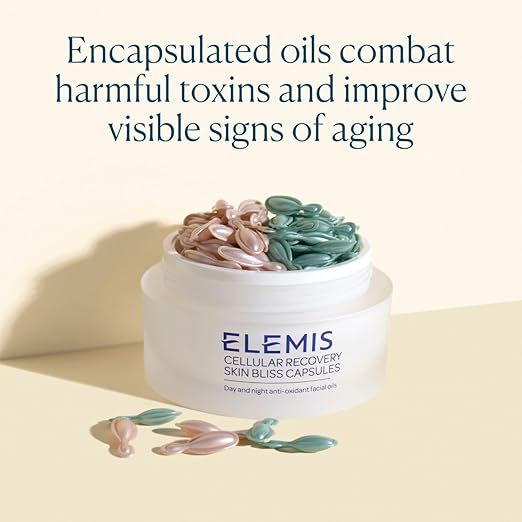 ELEMIS Skin Bliss Capsules 60 Count ? Antioxidant-Rich Anti-Aging Day &amp Night Face Oils Purify Replenish &amp Nourish the Skin Skincare Serum Capsules for Face