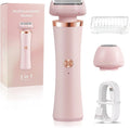 Bikini Trimmer for Women &amp Men - 2 in 1Replaceable Painless Electric Razor for Body &amp FaceWireless Portable Trimmer for Women Wet &amp Dry Electric ShaverIPX7 WaterproofUSB Rechargeable