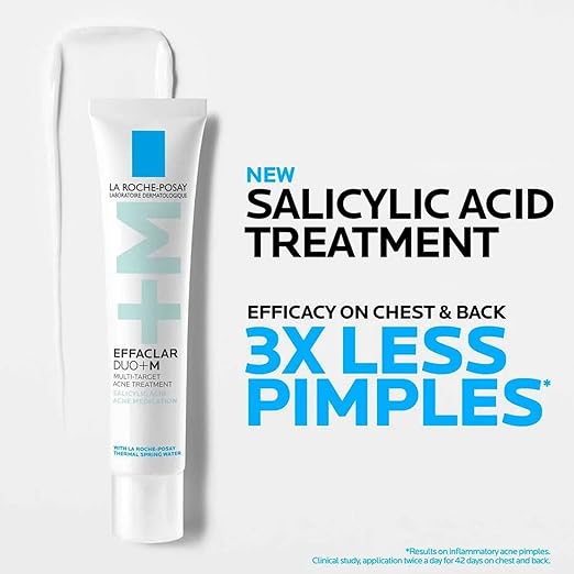 La Roche-Posay Effaclar Salicylic Acid Acne Treatment For Face Mattifying Acne Gel Cream Spot Treatment for Blackheads Whiteheads &amp Pores Prevents New Pimples Non-Greasy Sensitive Skin Safe