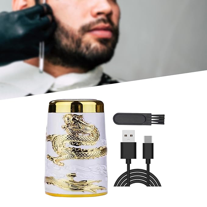 Mini Portable Shaver IPX4 Waterproof Men's Shaver Portable Convenient Shaving Facial Beard Trimmer White