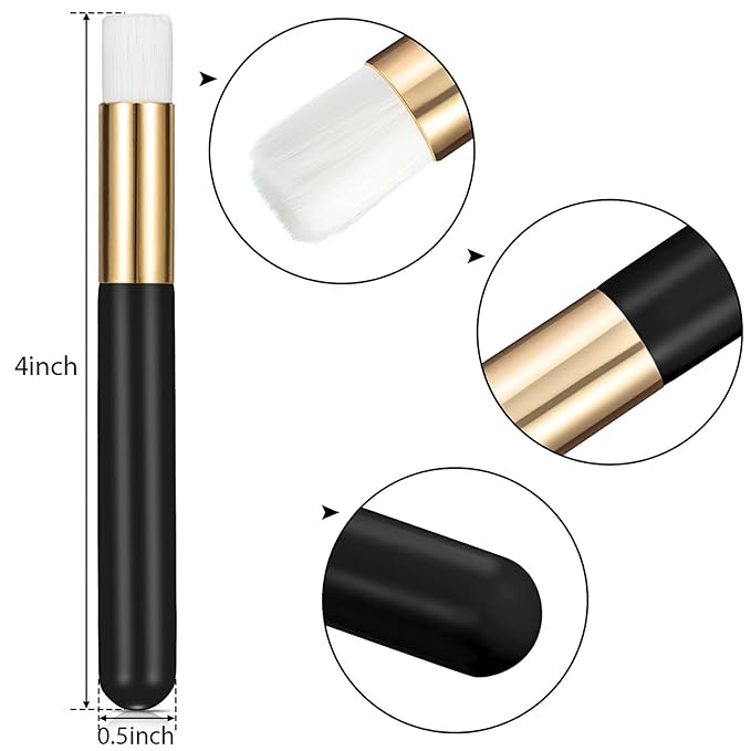 Patelai 60 Pieces Lash Shampoo Brushes with Container Eyelash Extension Cleansing Brush Nose Pore Cleaning Tool Peel off Blackhead Removing Tool Cosmetic Lash Cleanser Facial Cleansing(Black)