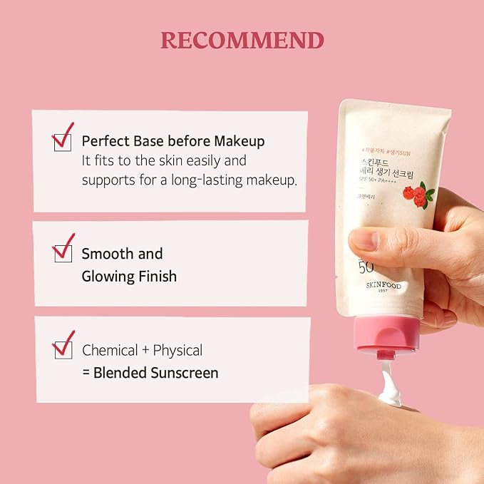 Skinfood Berry Glowing Sun Cream SPF 50+ PA++++ 1.69 fl oz (50 ml)