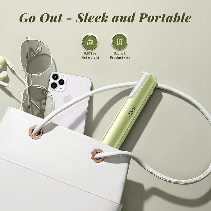 BNU Dermaplane Razor for Women Face Razor for Women with 10 Replaceable Blades - Face Exfoliation Razor - Body Peach Fuzz Removal - Eyebrow Shaper - Sonic Edge Technology Dermaplaning Tool - Green