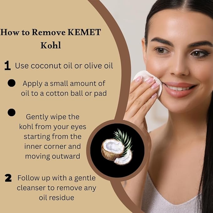 Kemet 100% Natural Egyptian Eyeliner in Powder Form Handmade Eyeliner with Pharaoh packing.