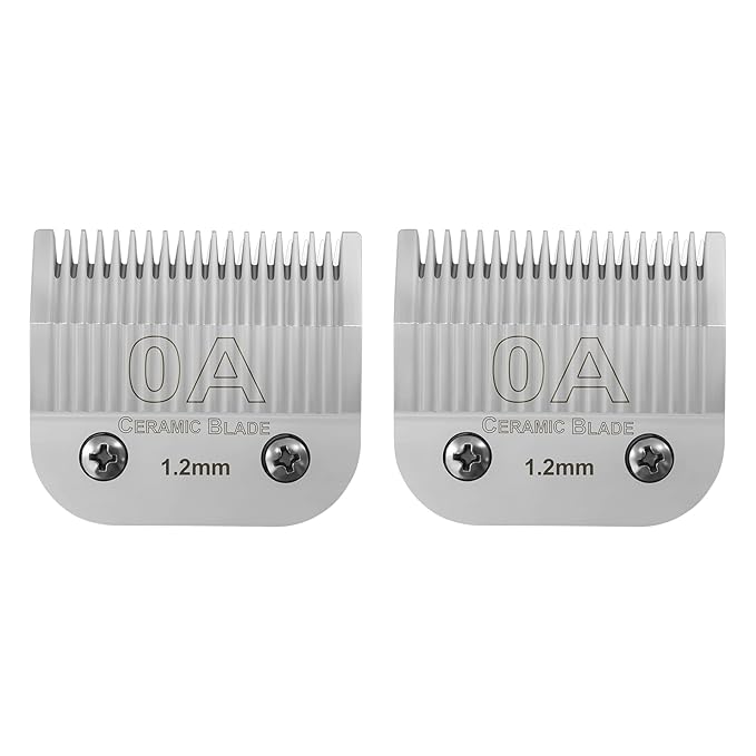 0A Detachable Replacement Ceramic Blades SetCut Length 3/64-Inchcompatible with Andis/oster Classic 76/Star-Teq/Power-Teq/A5 Clipper (2 Pack)