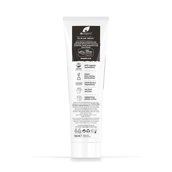 Dr Organic Extra Whitening Charcoal Toothpaste 100ml