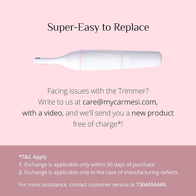 Carmesi Multipurpose Electric Trimmer | Painless Grooming for Sensitive Areas | Face Underarms Bikini Area | Comes with Eyebrow Comb Cleaning Brush Trimming Head Comb | Pack of 1