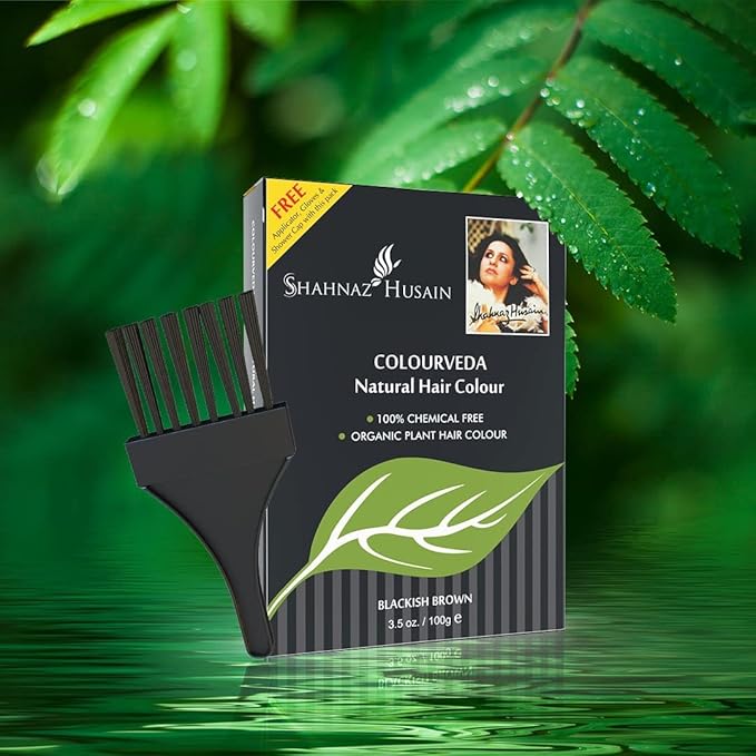 Shahnaz Husain Colourveda Natural Hair Colour Blackish Brown 100g (Pack of 3)