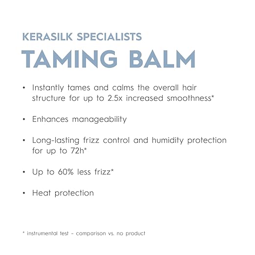 KERASILK Taming Balm | Nourishes &amp Hydrates Strands | Instantly Smooths &amp Softens Hair | With Heat Protection | For Coarse Frizzy &amp Unruly Hair