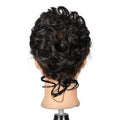 EARSHOT Hair Buns Hair Piece Synthetic Bun Donut Bun Ponytail Hair Extensions Messy Blonde Curls with Elastic Rubber Band Wig Hair Bun for Women Hair Accessories For Girls (Color : 1B)