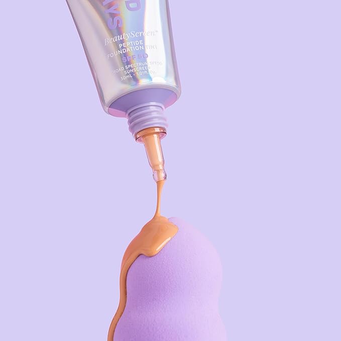 Naked Sundays BeautyScreen??SPF 50 Mineral Peptide Foundation Tint ? 2-in-1 Skin Tint &amp Mineral Sunscreen | Radiant Buildable Coverage Acne-Safe Infused with Peptides (8 Golden Mahogany 1.01 o