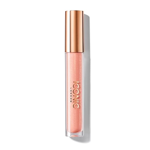 ICONIC LONDON Lip Pumping Gloss | High-Shine Non Sticky Lip Gloss infused with Biomimetic Peptide for Voluminous Looking Lips Cruelty Free Vegan Makeup 0.16 Fl oz