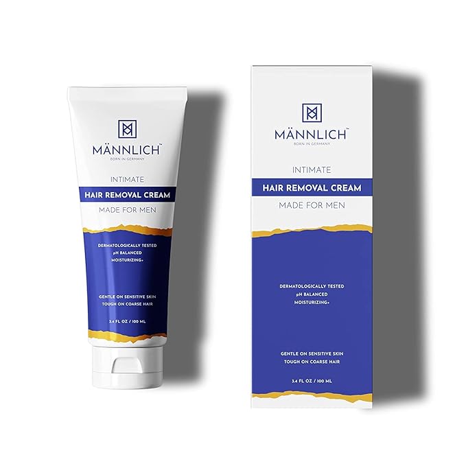 Sheltr Intimate/Private Hair Removal Cream for Men - Painless Faster Soothing for Unwanted Coarse Pubic Hair Suitable For All Skin Types 100ml