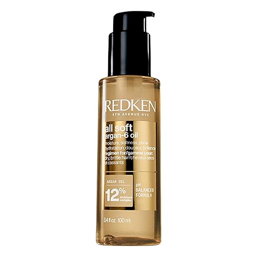 Redken All Soft Argan-6 Oil Treatment For Dry Hair - Deeply Conditions Hair Adds Softness and Shine With Argan Oil