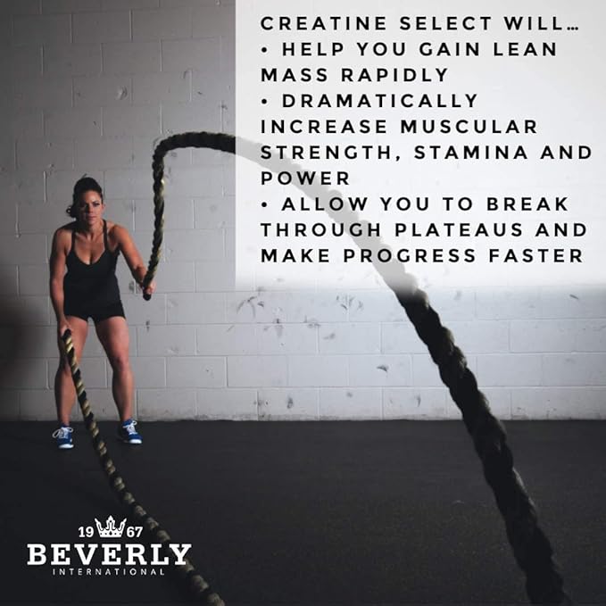 Beverly International Creatine Select with Phosphates 40 Servings. A Fail-Proof Creatine Monohydrate Formula. Boost Muscle Size Strength Endurance and Recovery. for Men and Women. Tastes Like Tang