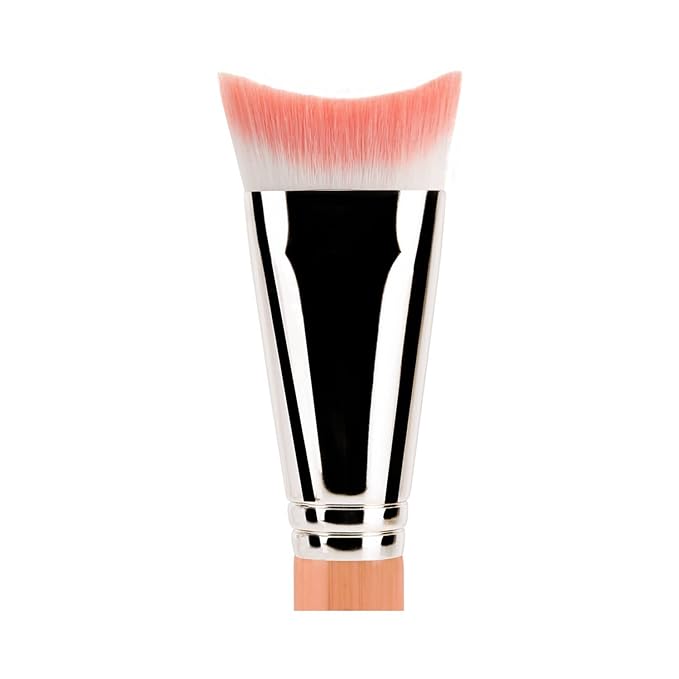 Bdellium Tools Professional Makeup Brush - Pink Bambu Series 989 Inverted Face Blending - With Soft Synthetic Fibers For Blending (Pink 1pc)