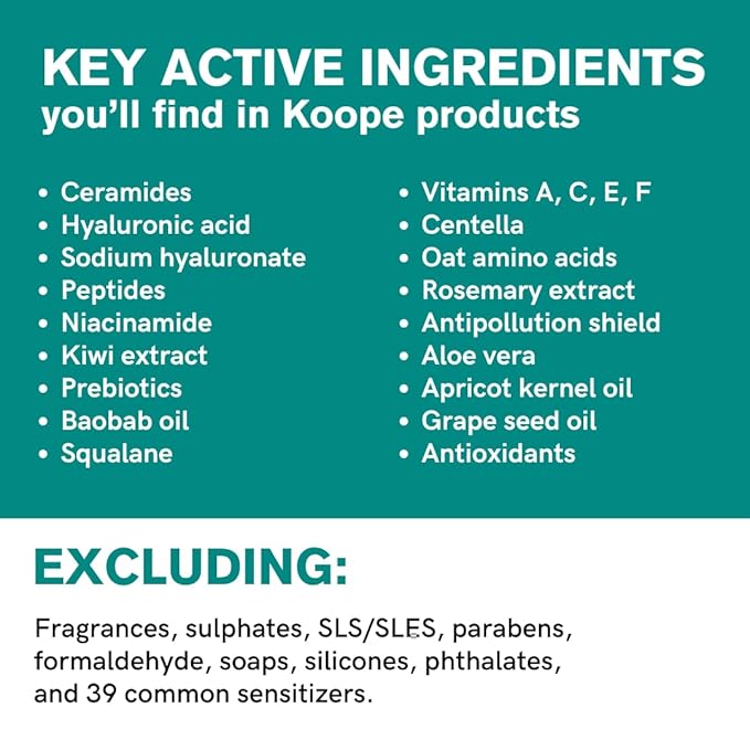 Koope Middleweight Face Cream Moisturizer For All Skin Types Balanced Hydration with Hyaluronic Acid Baobab Oil Anti-Pollution Shield Free of Parabens Sulphates &amp Fragrances Vegan 1.69 FL