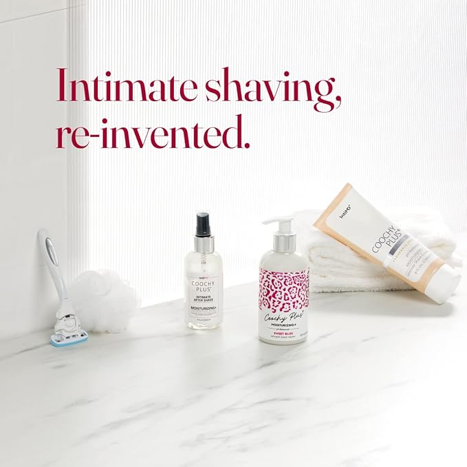 IntiMD Coochy Plus Intimate Shaving Complete Kit - Sweet Bliss &amp Organic After Shave Protection Soothing Moisturizer Mist - Antioxidant Formula Prevents Razor Burns Itchiness &amp Ingrown Hair