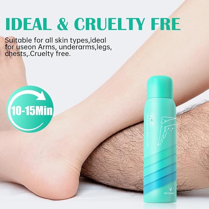 VGO 3 pack Hair Removal Spray Foam Contains Aloe Vera Extract Natural Ingredients Painless Bikini Hair Removal for Women &amp Men Depilatory Cream 15.21FL OZ