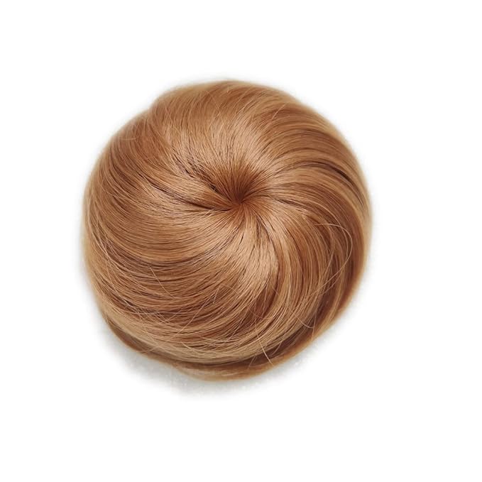 SONGCHAO Fake Hair Bun 1 Pack Donut Bun with Drawstring Ponytail Hair Extensions Synthetic Curly Bun Wig Hair Slices Hair Bun for Women Hair Accessories (Color : #99J)