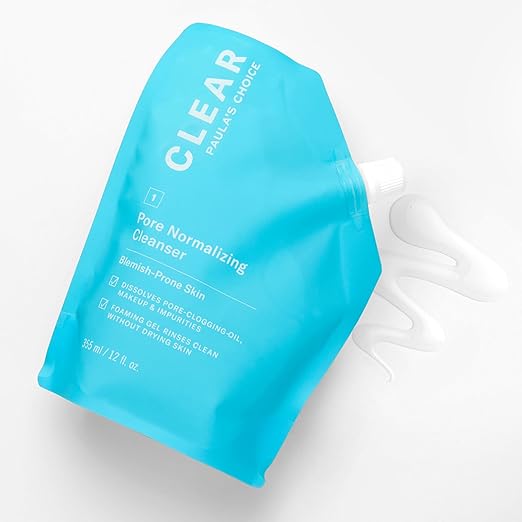 Paula's Choice CLEAR Pore Normalizing Facial Cleanser Acne Daily Face Wash Salicylic Acid Face Cleanser for Clogged &amp Enlarged Pores Redness Suitable for Blackhead-Prone Skin Fragrance Free